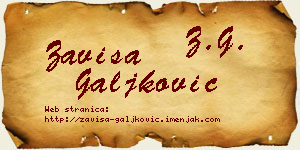 Zaviša Galjković vizit kartica